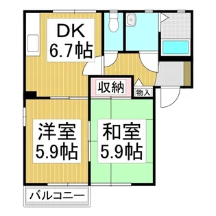 ラポール・カイト D【201号室】の間取り