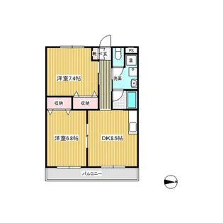 レジデンス山吹【302号室】の間取り