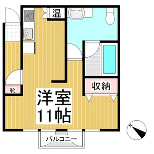 箕瀬レジデンス【103号室】の間取り