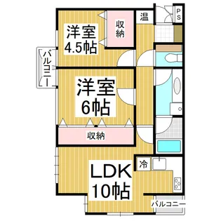 箕瀬レジデンス【102号室】の間取り