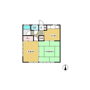 金尾屋ハイツ【2号室】の間取り