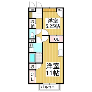 ルーチェ大丸山【103号室】の間取り