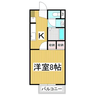 エスポワールハヤシ B【203号室】の間取り