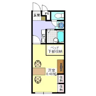 レオパレス サンライズ宮ノ上【209号室】の間取り