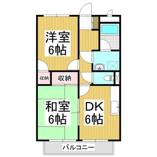Surplus Two大石ハイツ【107号室】の間取り