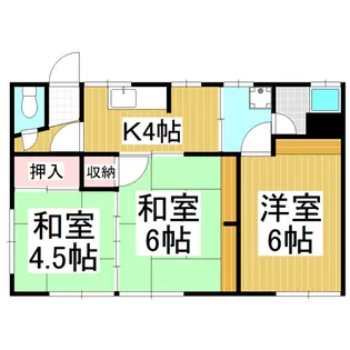 大盛アパート【2号室】の間取り