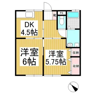 代田コーポ【105号室】の間取り