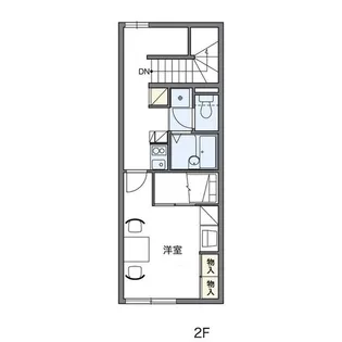 レオパレス おおせぎⅡ【210号室】の間取り