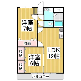 マンション山西【212号室】の間取り