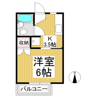 ハイツ野口【203号室】の間取り