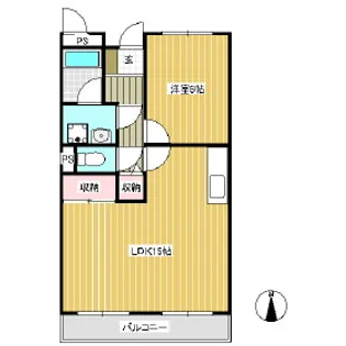 Limpiaコーポ・ウエスト【102号室】の間取り
