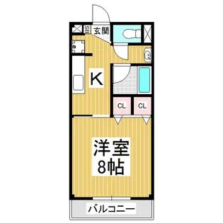 pearl solidarite【101号室】の間取り