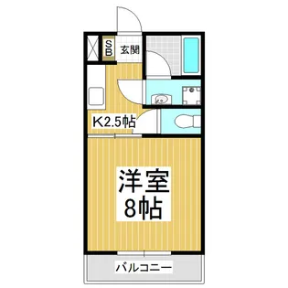 アルプスハイツヤザワ【203号室】の間取り