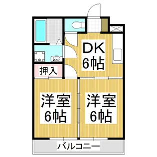 アルプスハイツヤザワ【306号室】の間取り