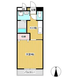 サンライズ北方【1階】の間取り
