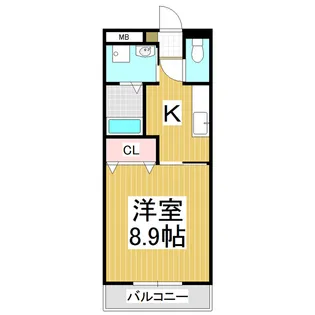 サンライズ北方【2階】の間取り