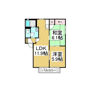 フォーレス チェリーヒルズ 3番館【202号室】の間取り
