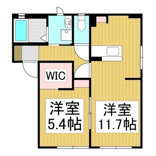 フォーレス チェリーヒルズ 5番館【201号室】の間取り