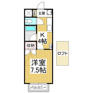 ハイツあかときA【106号室】の間取り