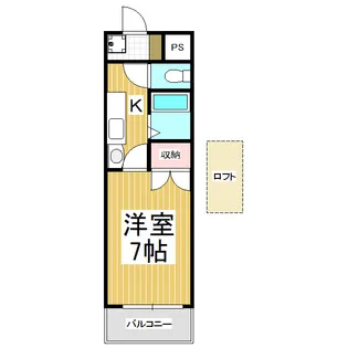うえすとこーと21【102号室】の間取り
