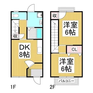 長野県上伊那郡箕輪町中箕輪【テラスハウス】の間取り