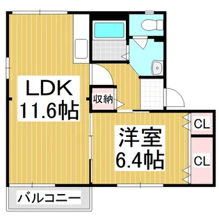 フレグランス伊澤 B【202号室】の間取り