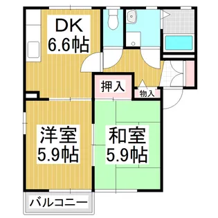 ラポール・カイト A【101号室】の間取り