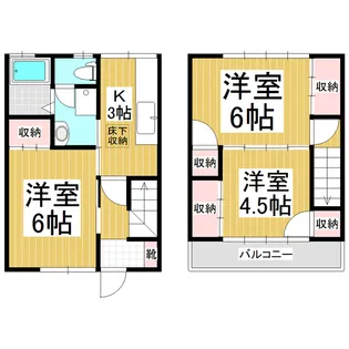 フルーツタウン清水コーポ【2号室】の間取り