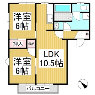 フレグランス日栄 B【201号室】の間取り
