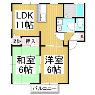 ファインパレス F【101号室】の間取り