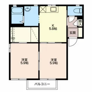 シャーメゾン ハンバ A【101号室】の間取り