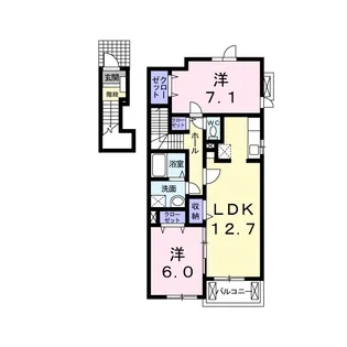 ラフレシールアップル【2階】の間取り