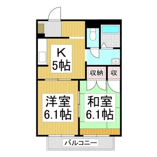 フレグランス馬見塚 2番館【1階】の間取り