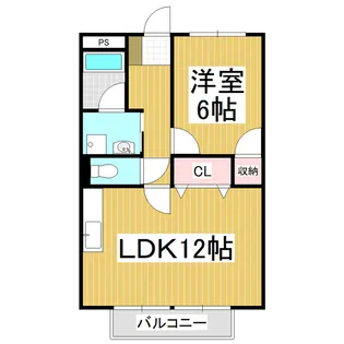 リバティ ハイツB【205号室】の間取り