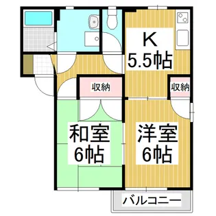フレグランス長姫 B【201号室】の間取り