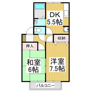 ロイヤルガーデン大和【D-102号室】の間取り