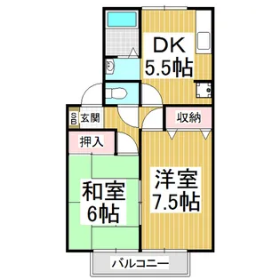 ロイヤルガーデン大和【B-202号室】の間取り