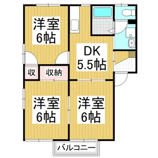 フレグランスジョイフル【201号室】の間取り