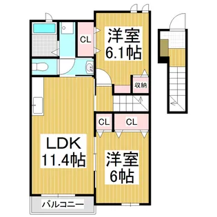 ブルー ヘブン【2階】の間取り
