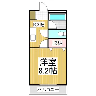 ウィング【206号室】の間取り