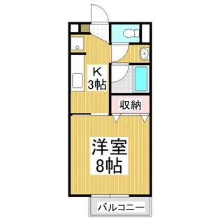 メゾン稲丘B【102号室】の間取り