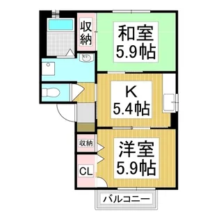 シェソワ・セレーノ C【202号室】の間取り