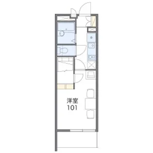 レオパレスKs GARDEN【203号室】の間取り