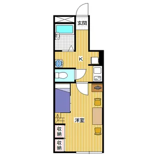 レオパレスグリーンライン【105号室】の間取り