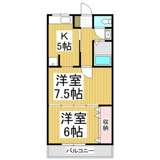 森竹アパート【203号室】の間取り