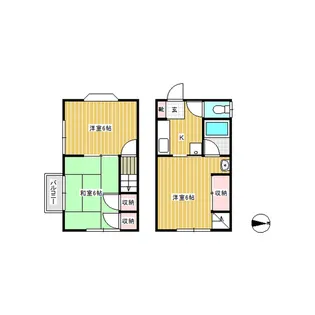 シーニックハイツささき【ni号室】の間取り