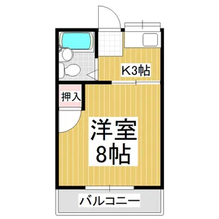 サニーハイツB【201号室】の間取り