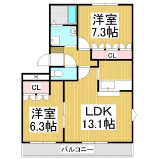 ルーエンハイム【3階】の間取り