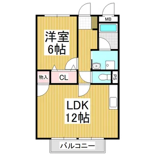 ハイツサンシャインA【201号室】の間取り