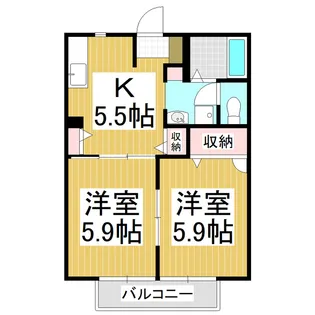 フレグランス エスポワール【101号室】の間取り